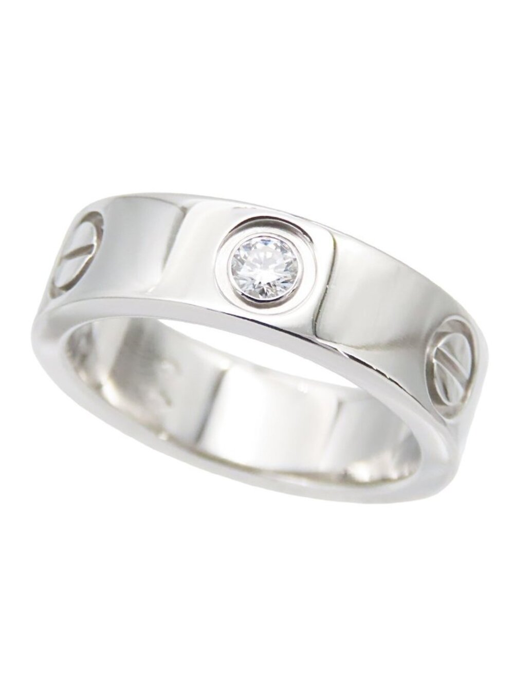 Cartier Love Ring Platinum Diamond Classic Model Wedding